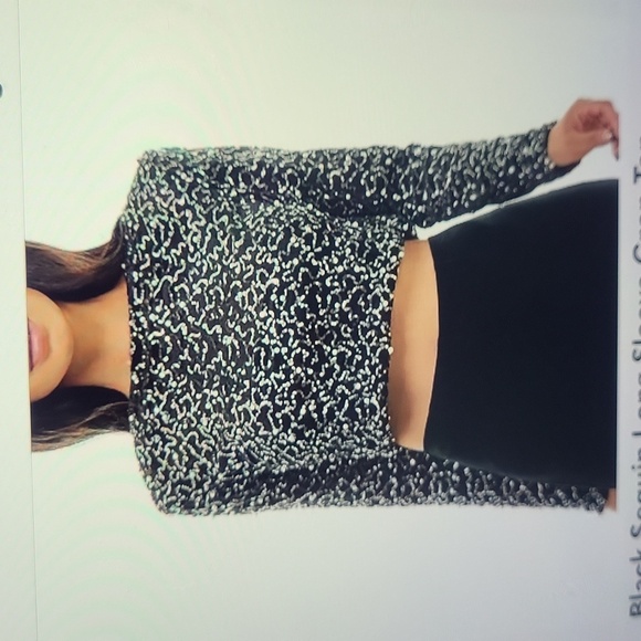 Alex & Sophia Beaded and pearl crop top XS NWT - Picture 1 of 5